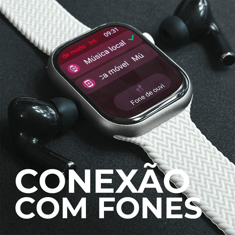 Smartwatch XW9 Pro® -  Com Tela Amoled E Cpu Dual Core + Conexão com Fones